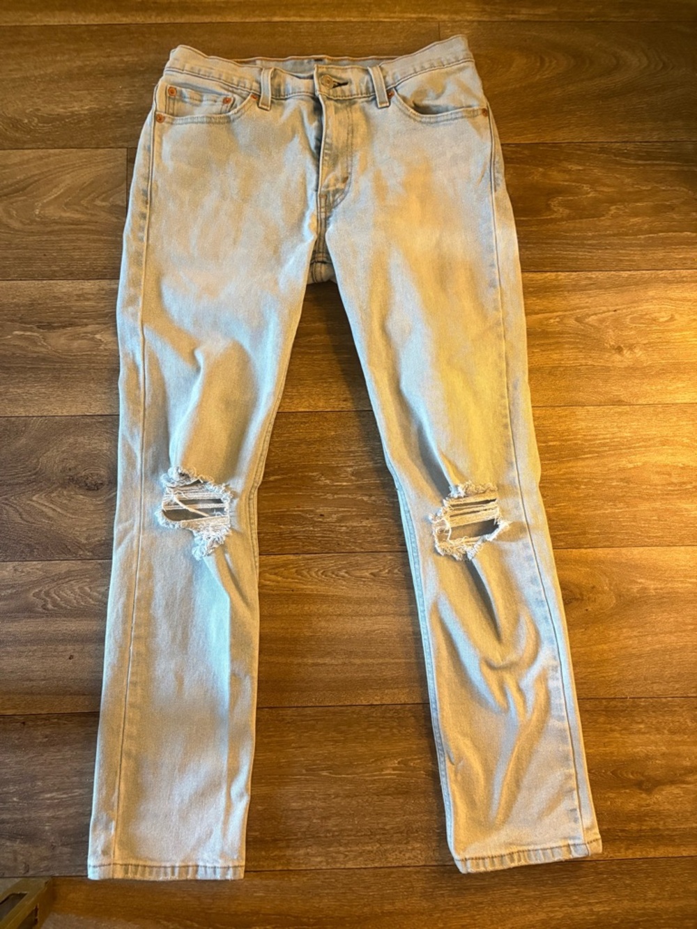 Levi's Blank Tab 511 Slim Destructed Jeans in Kota River